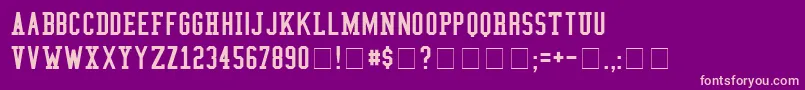 Collegec Font – Pink Fonts on Purple Background