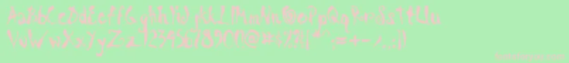 Шрифт ScrawnAoe – розовые шрифты на зелёном фоне