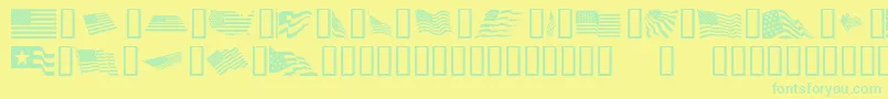 Looka Font – Green Fonts on Yellow Background