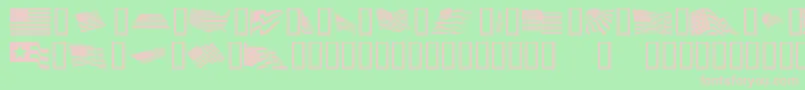 Looka Font – Pink Fonts on Green Background