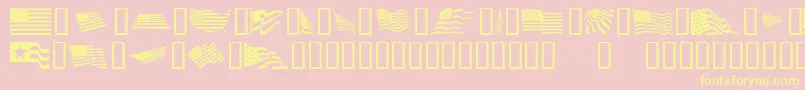 Looka Font – Yellow Fonts on Pink Background