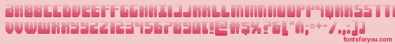 フォントForcemajeuregrad – ピンクの背景に赤い文字