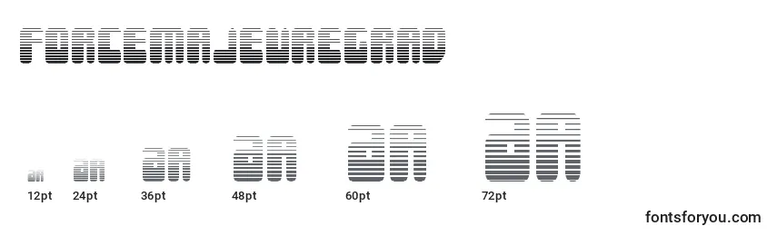 Forcemajeuregrad Font Sizes