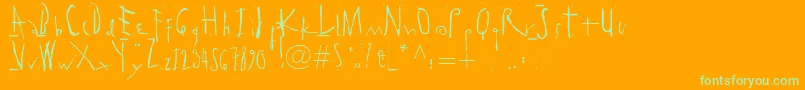 Noweatenyvol2ll Font – Green Fonts on Orange Background