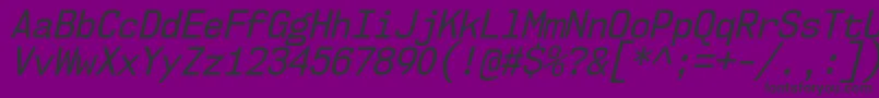 Nk57MonospaceScRgIt Font – Black Fonts on Purple Background