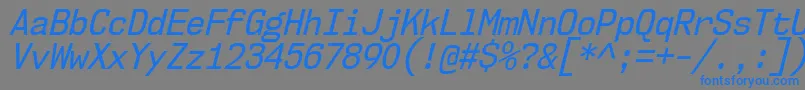 Nk57MonospaceScRgIt Font – Blue Fonts on Gray Background