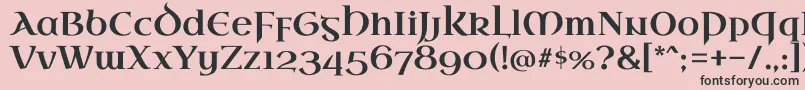 UncialantiquaRegular Font – Black Fonts on Pink Background