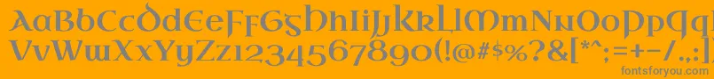 Шрифт UncialantiquaRegular – серые шрифты на оранжевом фоне