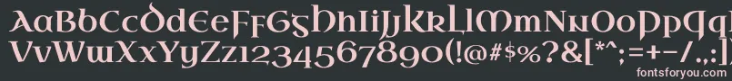 UncialantiquaRegular Font – Pink Fonts on Black Background