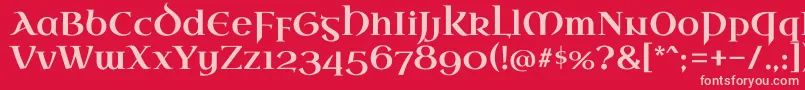 UncialantiquaRegular Font – Pink Fonts on Red Background
