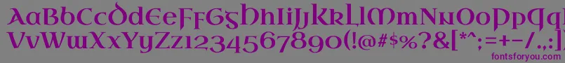UncialantiquaRegular Font – Purple Fonts on Gray Background
