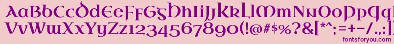 UncialantiquaRegular Font – Purple Fonts on Pink Background