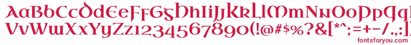 UncialantiquaRegular Font – Red Fonts on White Background