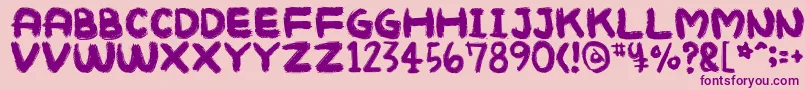Mukokusekikitchen Font – Purple Fonts on Pink Background