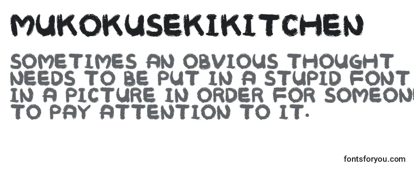 Überblick über die Schriftart Mukokusekikitchen