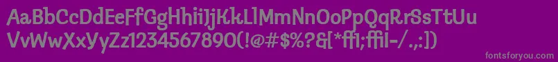 KleptoItcTt Font – Gray Fonts on Purple Background