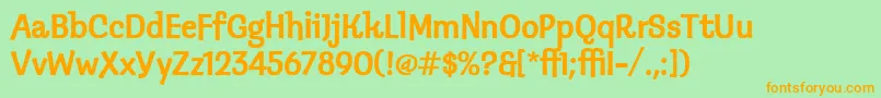 KleptoItcTt Font – Orange Fonts on Green Background