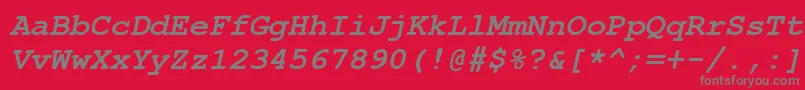 フォントCourierNewРџРѕР»СѓР¶РёСЂРЅС‹Р№РљСѓСЂСЃРёРІ – 赤い背景に灰色の文字