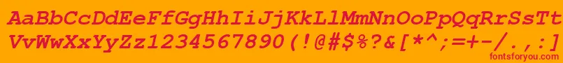 fuente CourierNewРџРѕР»СѓР¶РёСЂРЅС‹Р№РљСѓСЂСЃРёРІ – Fuentes Rojas Sobre Fondo Naranja