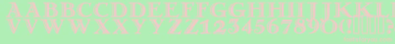 Matador Font – Pink Fonts on Green Background