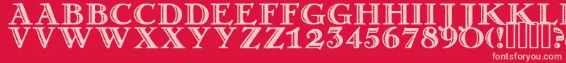 Matador Font – Pink Fonts on Red Background