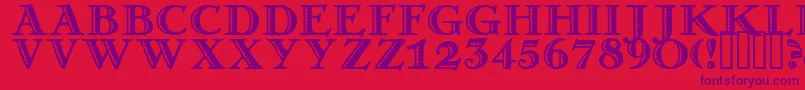 Matador Font – Purple Fonts on Red Background