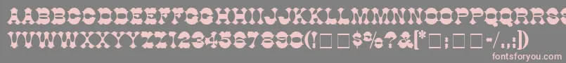 Cottage Font – Pink Fonts on Gray Background