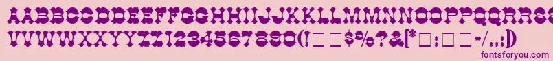 Cottage Font – Purple Fonts on Pink Background