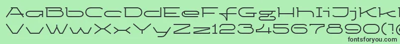 フォントKetosag – 緑の背景に黒い文字