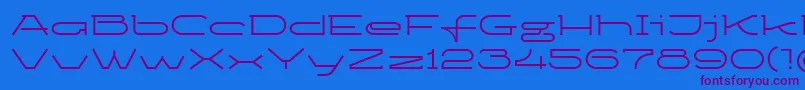 Ketosag Font – Purple Fonts on Blue Background