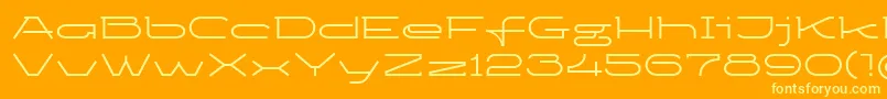 Ketosag Font – Yellow Fonts on Orange Background