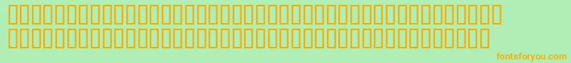 Putiataフォントについての詳細 フォントPutiata – オレンジの文字が緑の背景にあります。