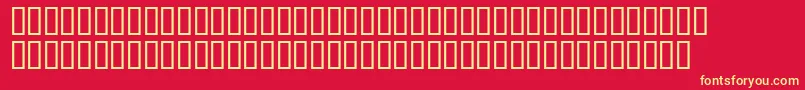 フォントPutiata – 黄色の文字、赤い背景