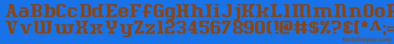 MesseBerlin Font – Brown Fonts on Blue Background