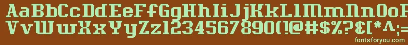 Шрифт MesseBerlin – зелёные шрифты на коричневом фоне