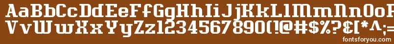 Шрифт MesseBerlin – белые шрифты на коричневом фоне