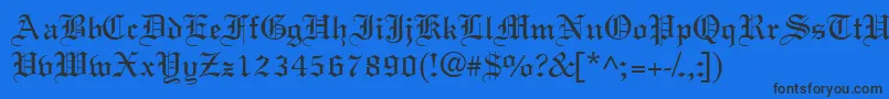 Clerestoryssk Font – Black Fonts on Blue Background