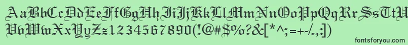 Clerestoryssk Font – Black Fonts on Green Background