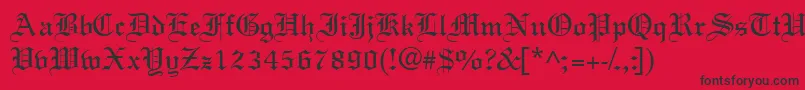 Clerestoryssk Font – Black Fonts on Red Background