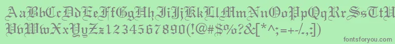 Clerestoryssk Font – Gray Fonts on Green Background