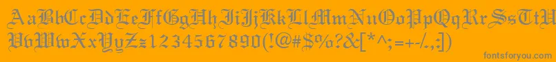 Clerestoryssk Font – Gray Fonts on Orange Background