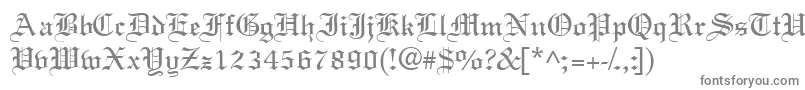 Шрифт Clerestoryssk – серые шрифты на белом фоне