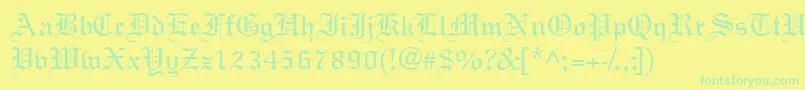 Clerestoryssk Font – Green Fonts on Yellow Background