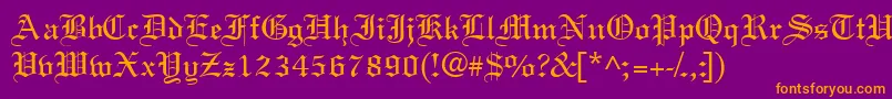 Clerestoryssk Font – Orange Fonts on Purple Background