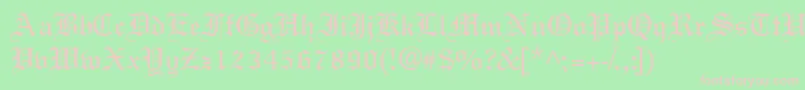 Clerestoryssk Font – Pink Fonts on Green Background