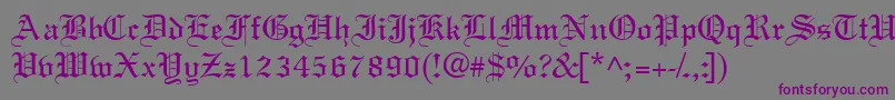 Clerestoryssk Font – Purple Fonts on Gray Background