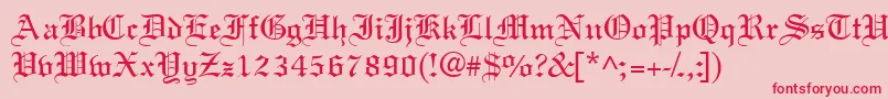 Clerestoryssk Font – Red Fonts on Pink Background