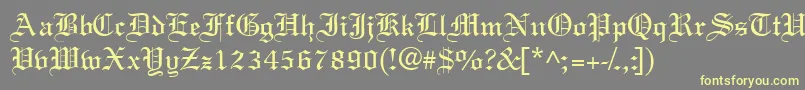 Clerestoryssk Font – Yellow Fonts on Gray Background