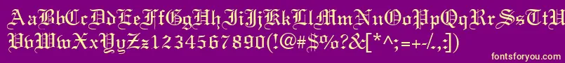 Clerestoryssk Font – Yellow Fonts on Purple Background