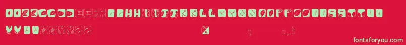 Blaetter Font – Green Fonts on Red Background